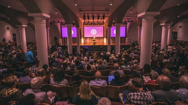 Packed audience at Horizons conference at The Cooper Union